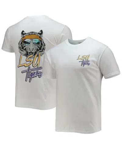 Image One Men's White Lsu Tigers Mascot Bandana T-shirt
