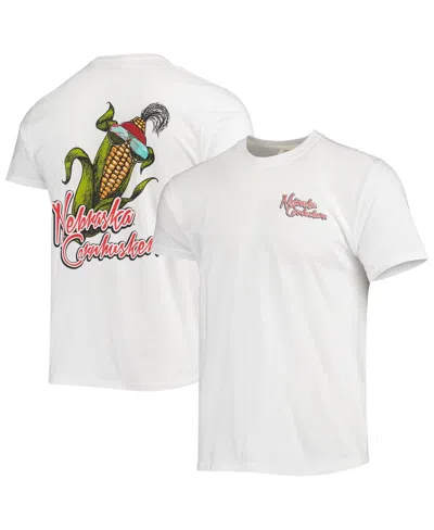 Image One Men's White Nebraska Huskers Mascot Bandana T-shirt