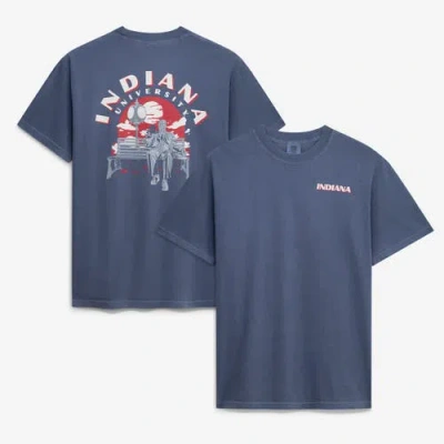 Image One Navy Indiana Hoosiers Comfort Colors Team Statue T-shirt In Blue
