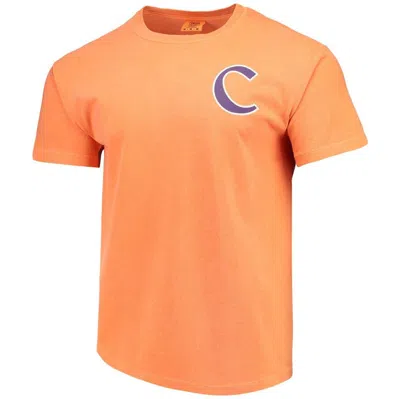 Image One Orange Clemson Tigers Baseball Flag Comfort Colors T-shirt