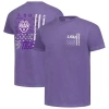Image One Purple Lsu Tigers Comfort Colors Oht Camo Overlay T-shirt In Purple