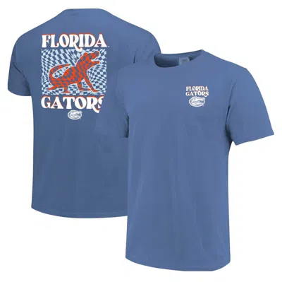 Image One Royal Florida Gators Comfort Colours Checkered Mascot T-shirt