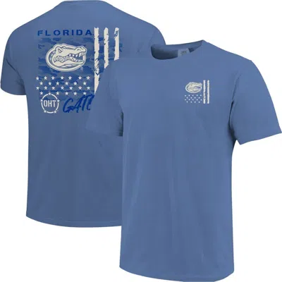 Image One Royal Florida Gators Comfort Colors Oht Camo Overlay T-shirt In Blue