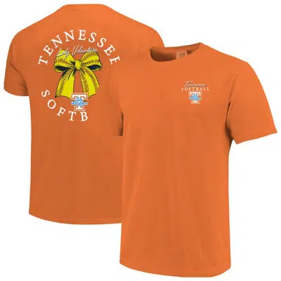 Image One Tennessee Orange Tennessee Volunteers Comfort Colors Softball Bow T-shirt