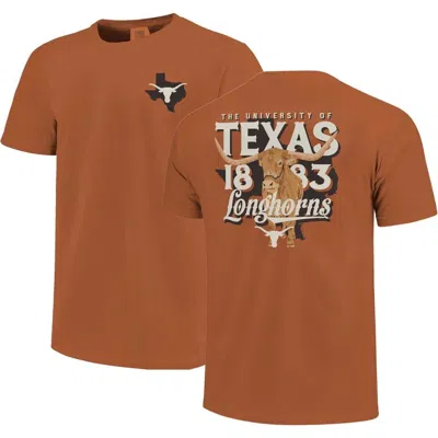 Image One Unisex  Burnt Orange Texas Longhorns Bevo State Hyper Local Comfort Colors T-shirt