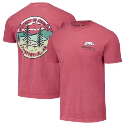 Image One Unisex Cardinal Arkansas Razorbacks Scenic Comfort Colors T-shirt