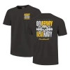 Image One Unisex Graphite Army Black Knights Skull Beat Navy Football T-shirt In Gray