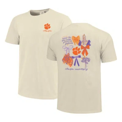 Image One Unisex  Natural Clemson Tigers Comfort Colors Coquette T-shirt In Neutral