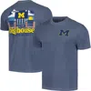 Image One Men's And Women's Navy West Virginia Mountaineers Hyper Local Two-tone Mascot State T-shirt In Navy