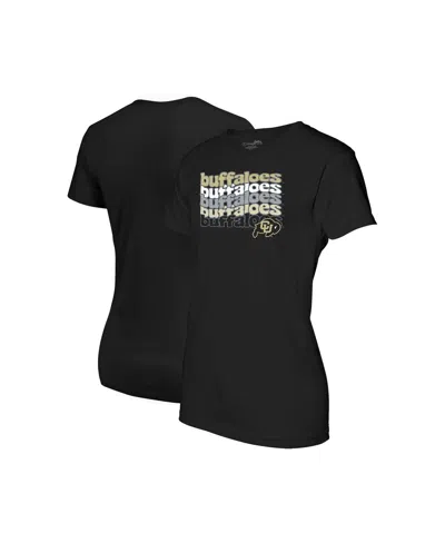 Image One Women's Black Colorado Buffaloes Repeat Slogan Boyfriend T-shirt