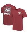 Image One Women's Maroon Mississippi State Bulldogs Comfort Colors Campus Scene Drawing Script T-shirt In Cardinal