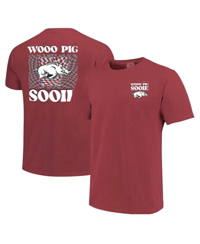 Image One Women's Maroon Mississippi State Bulldogs Comfort Colors Campus Scene Drawing Script T-shirt