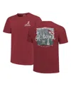 Image One Women's Crimson Alabama Crimson Tide Comfort Colors Campus Scene Drawing Script T-shirt In Red