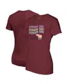 Image One Women's Crimson Alabama Crimson Tide Repeat Slogan Boyfriend T-shirt In Brown