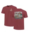Image One Women's Garnet Florida State Seminoles Comfort Colors Campus Scene Drawing Script T-shirt In Red