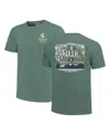 Image One Women's Green Michigan State Spartans Comfort Colors Campus Scene Drawing Script T-shirt In Green