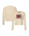 Image One Women's Natural Houston Cougars Comfort Colors Basketball Cropped Long Sleeve T-shirt In Natural