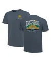 Image One Women's Navy Notre Dame Fighting Irish Comfort Colors Campus Scene Drawing Script T-shirt In Gray