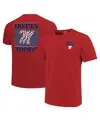 Image One Men's And Women's Scarlet Boston University Scenic Comfort Colors T-shirt In Red