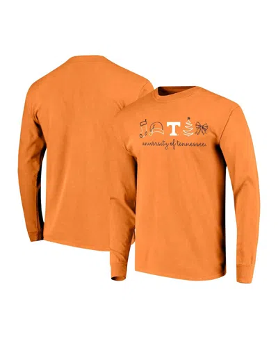 Image One Women's Tennessee Orange Tennessee Volunteers Christmas Elements Comfort Colors Long Sleeve T-shirt