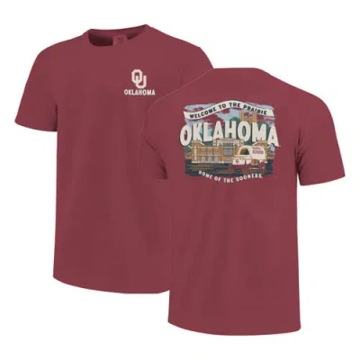 Image One Youth  Crimson Oklahoma Sooners Local Campus Scene T-shirt In Multi