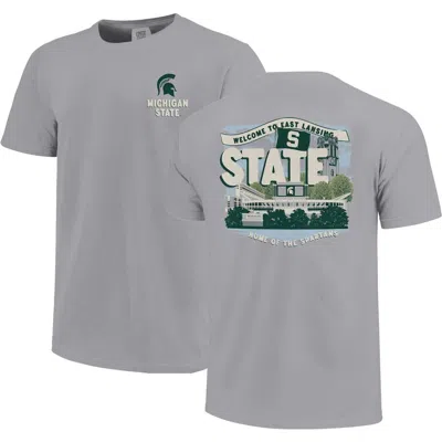 Image One Youth  Gray Michigan State Spartans Local Campus Scene T-shirt