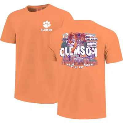 Image One Youth  Orange Clemson Tigers Comfort Colors Hyperlocal Campus Scene T-shirt
