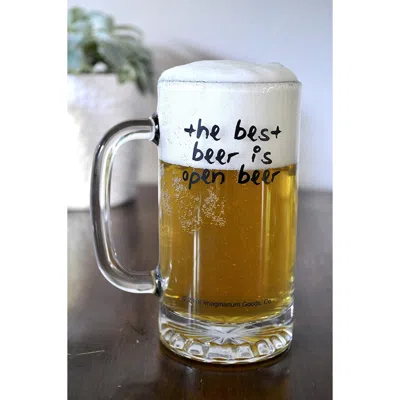 Imaginarium Goods Bmg16-igc-open Beer Glass Mug, 16 Oz. - Open In Multi