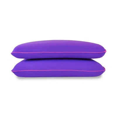 Imaginarium Memory Foam Fun Pillow Medium Standard Bed Pillow With Cool-to-the-touch Cover In Galactic Purple