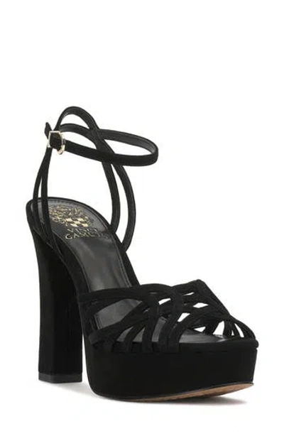 Imagine By Vince Camuto Samlee Platform Ankle Strap Sandal In Black
