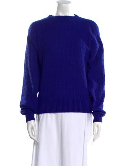 Pre-owned I.magnin Cashmere Scoop Neck Sweater In Blue