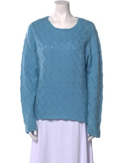 Pre-owned I.magnin Cashmere Scoop Neck Sweater W/ Tags In Blue