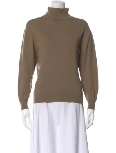 Pre-owned I.magnin Cashmere Turtleneck Sweater In Brown