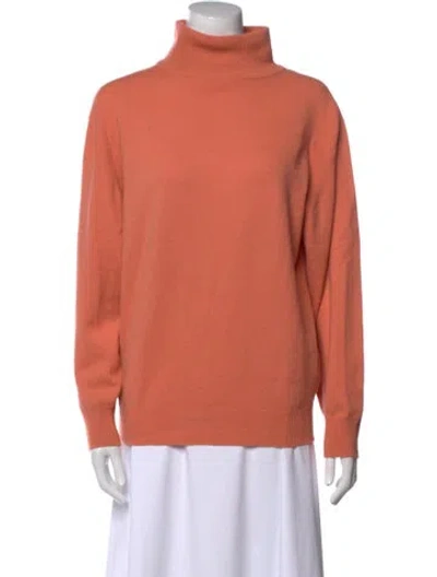 Pre-owned I.magnin Cashmere Turtleneck Sweater In Orange