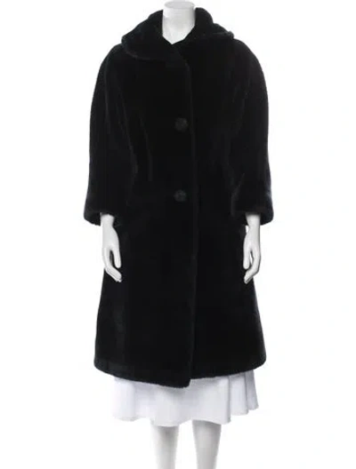 Pre-owned I.magnin Faux Fur Coat In Black