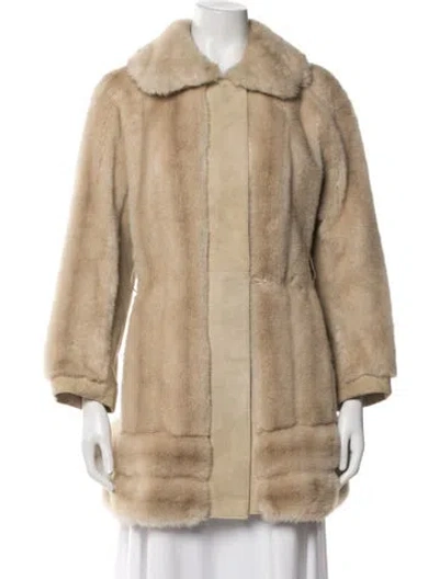 Pre-owned I.magnin Faux Fur Coat In Neutral
