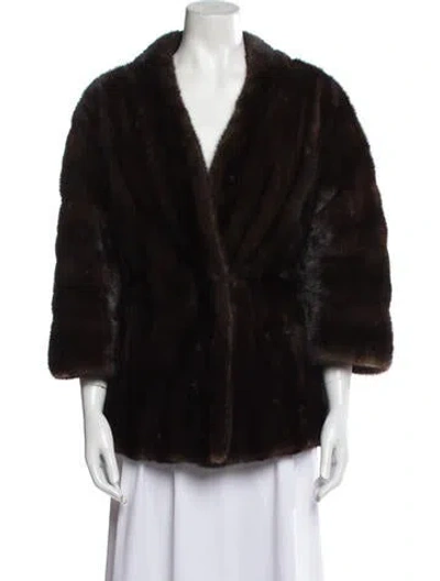 Pre-owned I.magnin Fur Coat In Brown