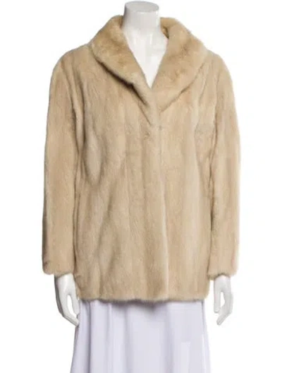 Pre-owned I.magnin Fur Coat In Neutral