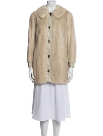 Pre-owned I.magnin Fur Coat In Neutral