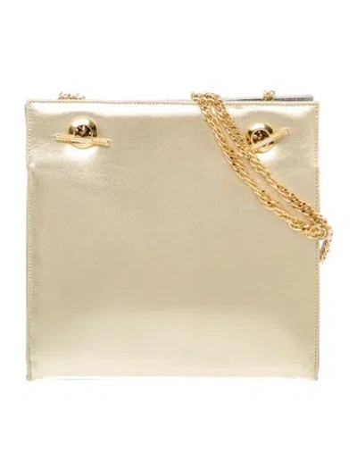 Pre-owned I.magnin Leather Shoulder Bag In Green