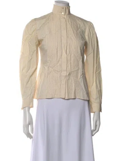 Pre-owned I.magnin Long Sleeve Blouse In Neutral