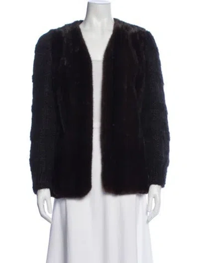 Pre-owned I.magnin Mink Fur Coat In Blue