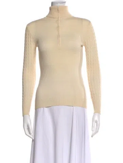 Pre-owned I.magnin Mock Neck Sweater In Neutral