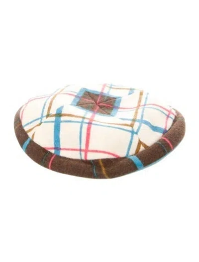 Pre-owned I.magnin Pattern Beret Hat In Neutral