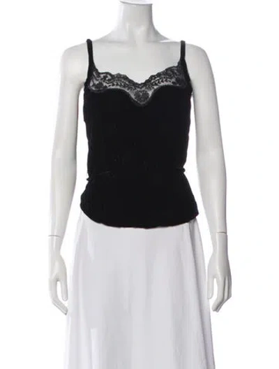 Pre-owned I.magnin Scoop Neck Sleeveless Top W/ Tags In Black