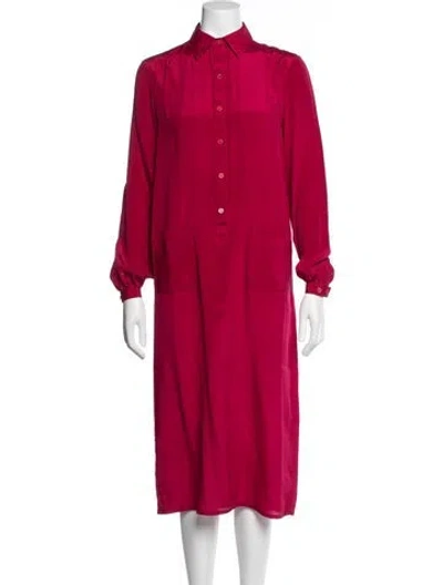 Pre-owned I.magnin Silk Knee-length Dress In Red