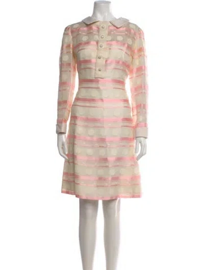 Pre-owned I.magnin Striped Knee-length Dress In Neutral