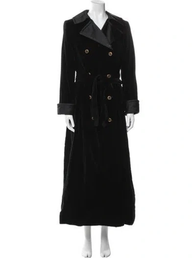 Pre-owned I.magnin Trench Coat In Black