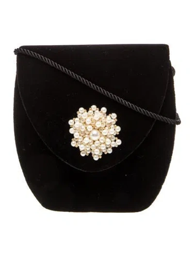 Pre-owned I.magnin Velvet Evening Bag In Black
