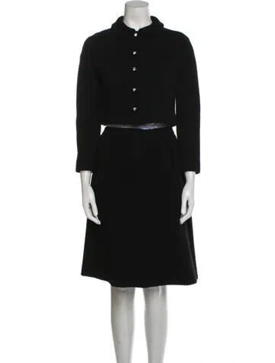 Pre-owned I.magnin Vintage 1980's Skirt Set In Black